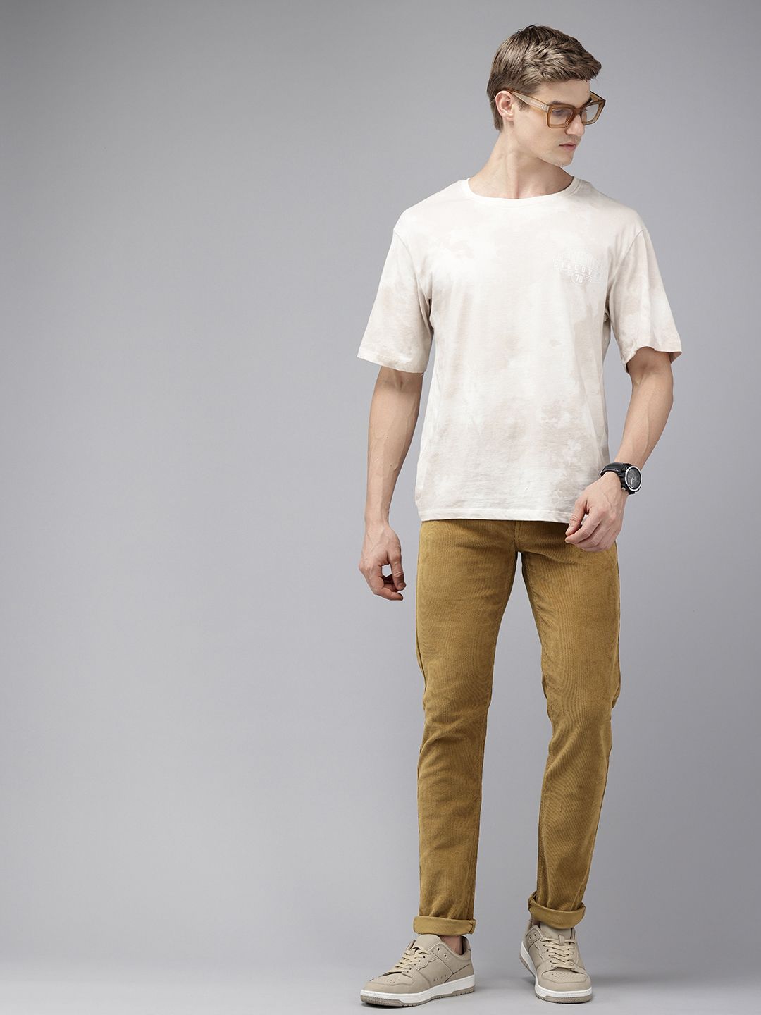 SPYKAR Men Corduroy Chinos Trousers