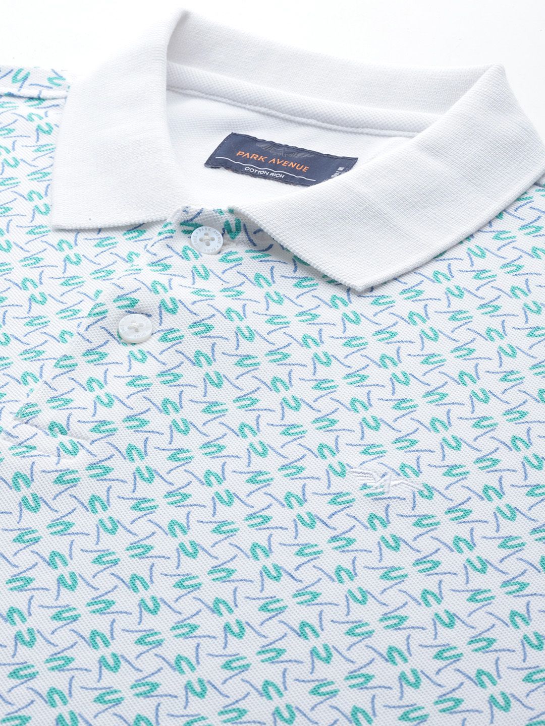 Park Avenue Printed Polo Collar Slim Fit T-Shirt