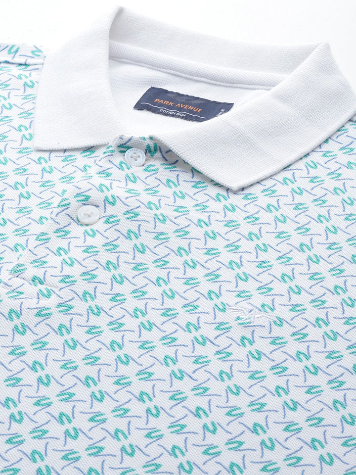 Park Avenue Printed Polo Collar Slim Fit T-Shirt