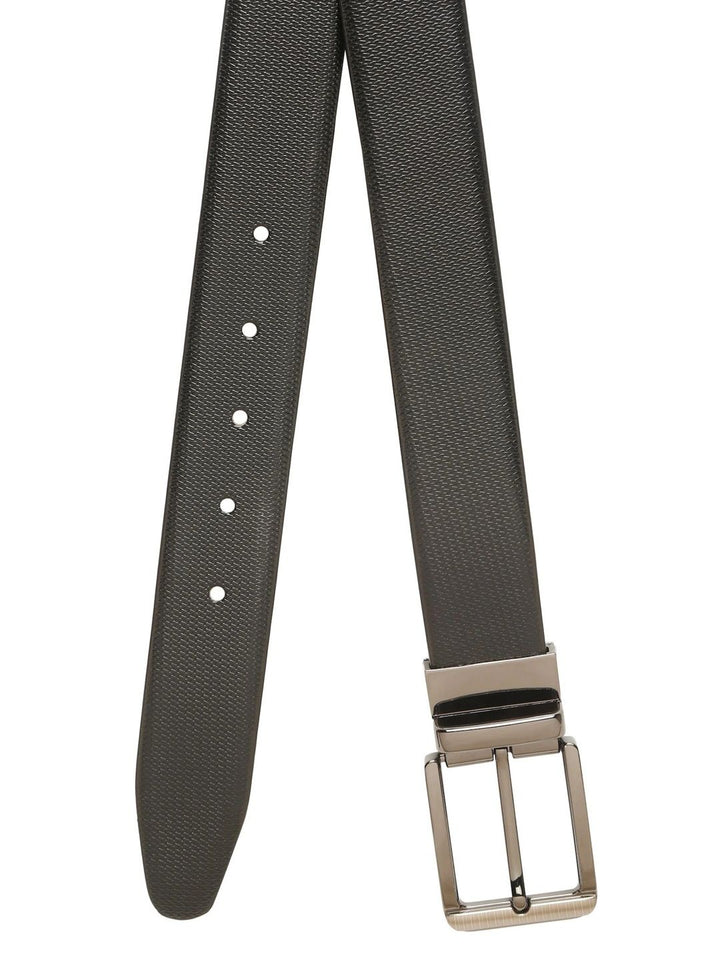 Teakwood Leathers Men Textured Leather Reversible Formal Belt