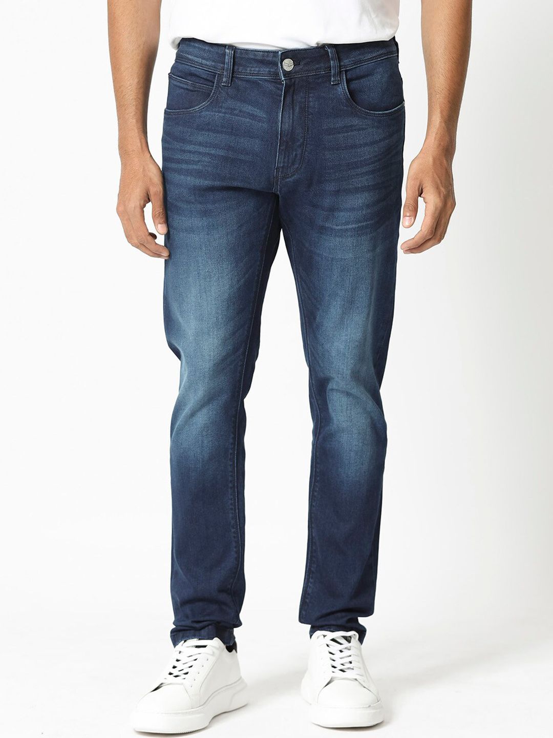 RARE RABBIT Men Night Slim Fit Mid-Rise Stretchable Jeans
