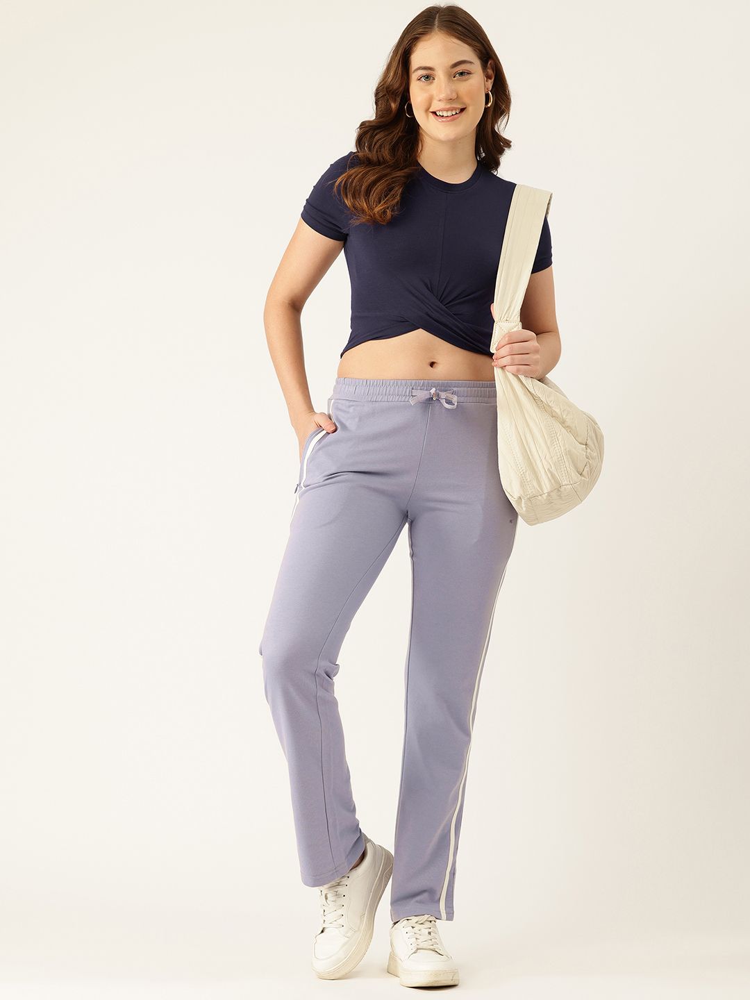 Monte Carlo Women Side-Striped Casual Track Pants