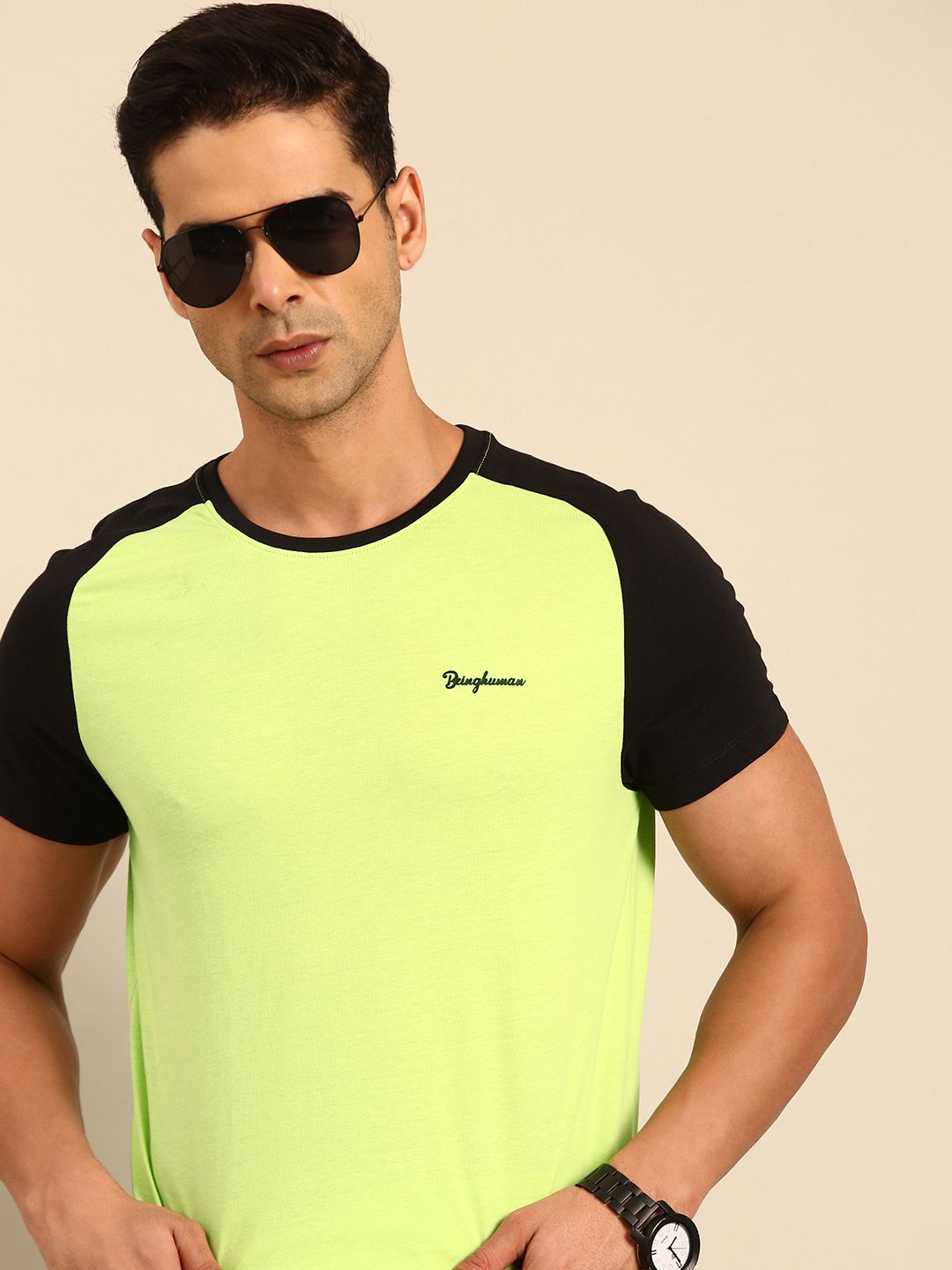 Being Human Pure Cotton Solid Casual T-shirt