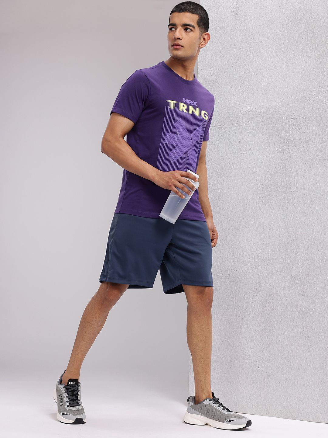HRX by Hrithik Roshan Brand Logo Print Training T-shirt