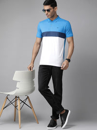 Park Avenue Colourblocked Polo Collar Slim Fit T-shirt