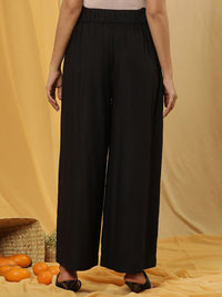 W Women Straight Fit Pleated Parallel Trousers