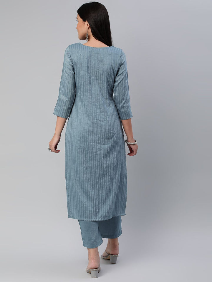 KALINI Women Self Design Kurta With Trousers