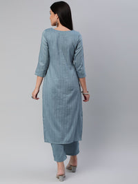 KALINI Women Self Design Kurta With Trousers