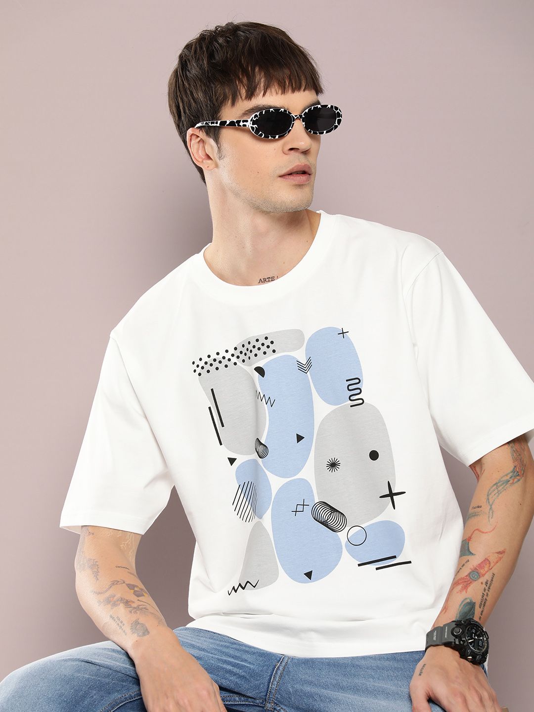 DILLINGER Men Printed Drop-Shoulder Sleeves T-shirt