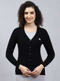 Monte Carlo V-Neck Cable Knit Woollen Cardigan