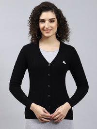 Monte Carlo V-Neck Cable Knit Woollen Cardigan