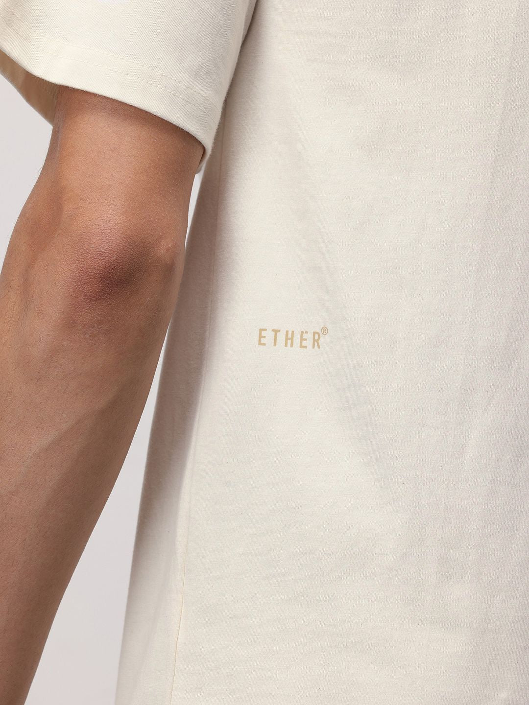 ether Kora Relaxed Fit Typography Printed Cotton T-shirt