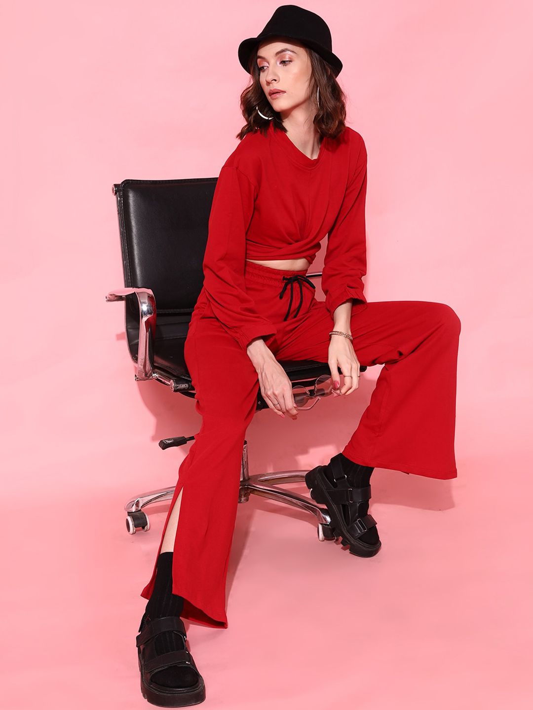 STREET 9 BASICS Women Red Solid Trousers