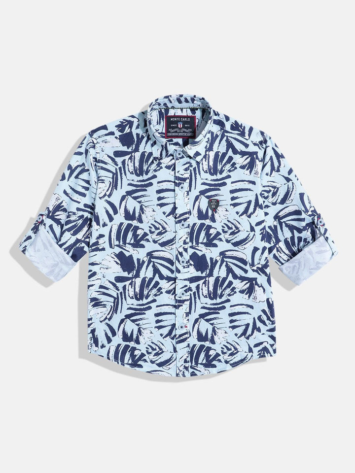 Monte Carlo Boys Abstract Printed Casual Smart Fit Shirt