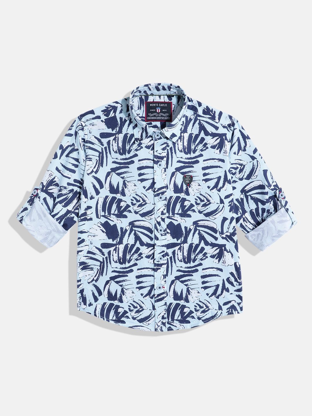 Monte Carlo Boys Abstract Printed Casual Smart Fit Shirt