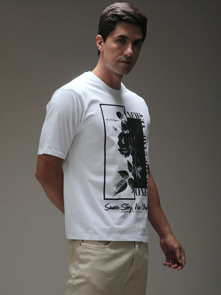 Difference of Opinion Men Graphic Printed Round Neck Cotton T-shirt