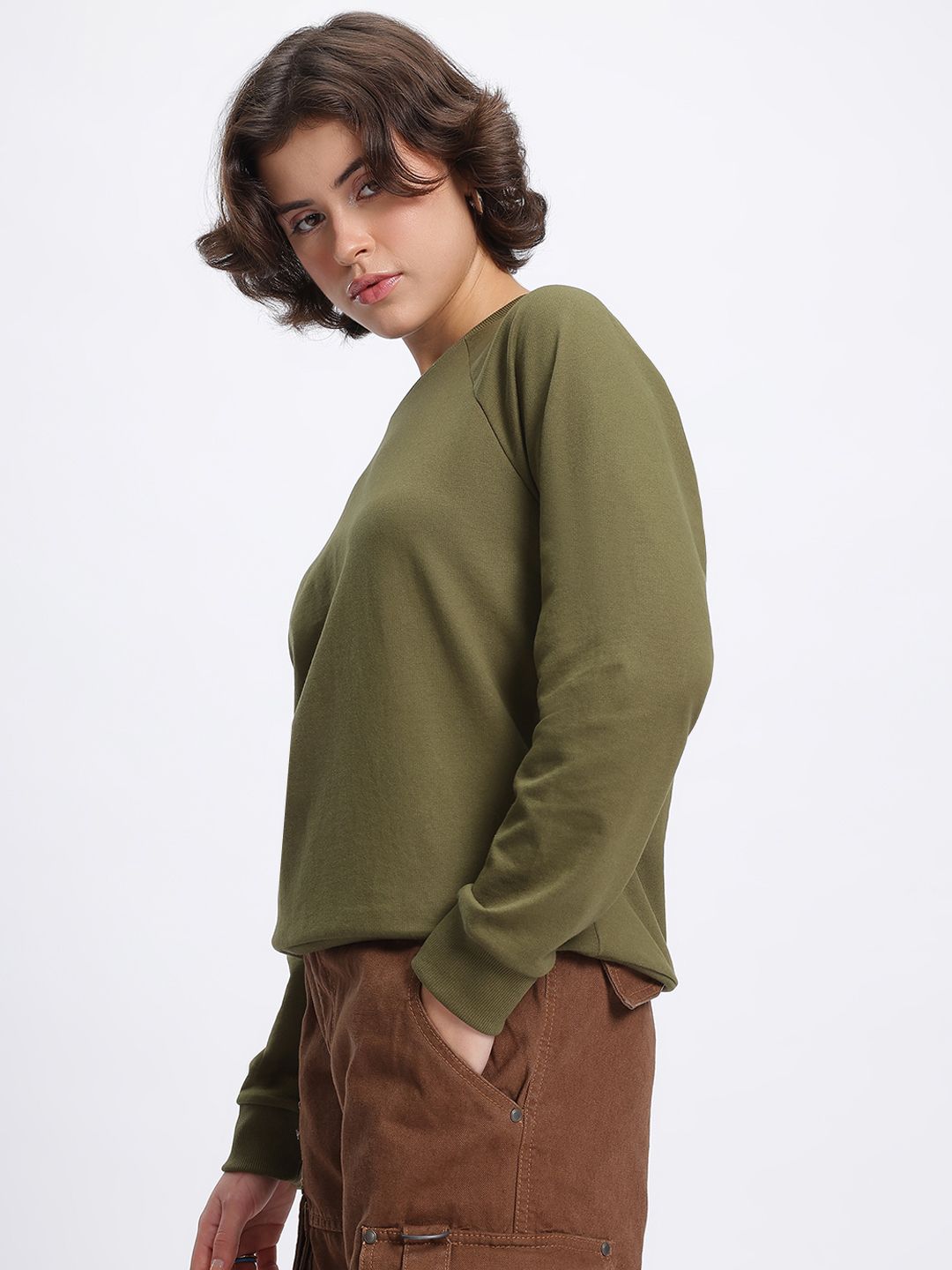 DressBerry Raglan Sleeves Pocket Sweatshirt