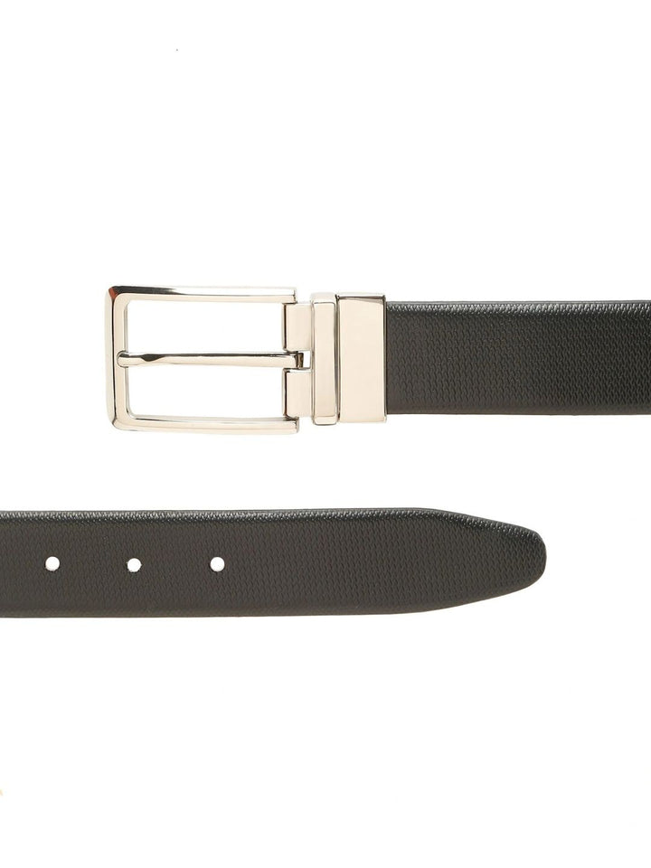Teakwood Leathers Men Textured Leather Reversible Formal Belt