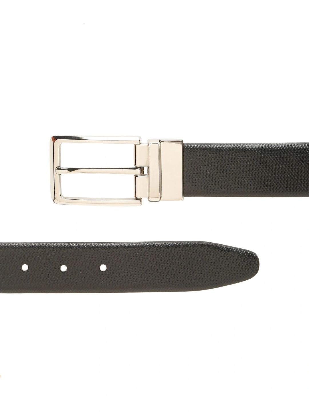 Teakwood Leathers Men Textured Leather Reversible Formal Belt