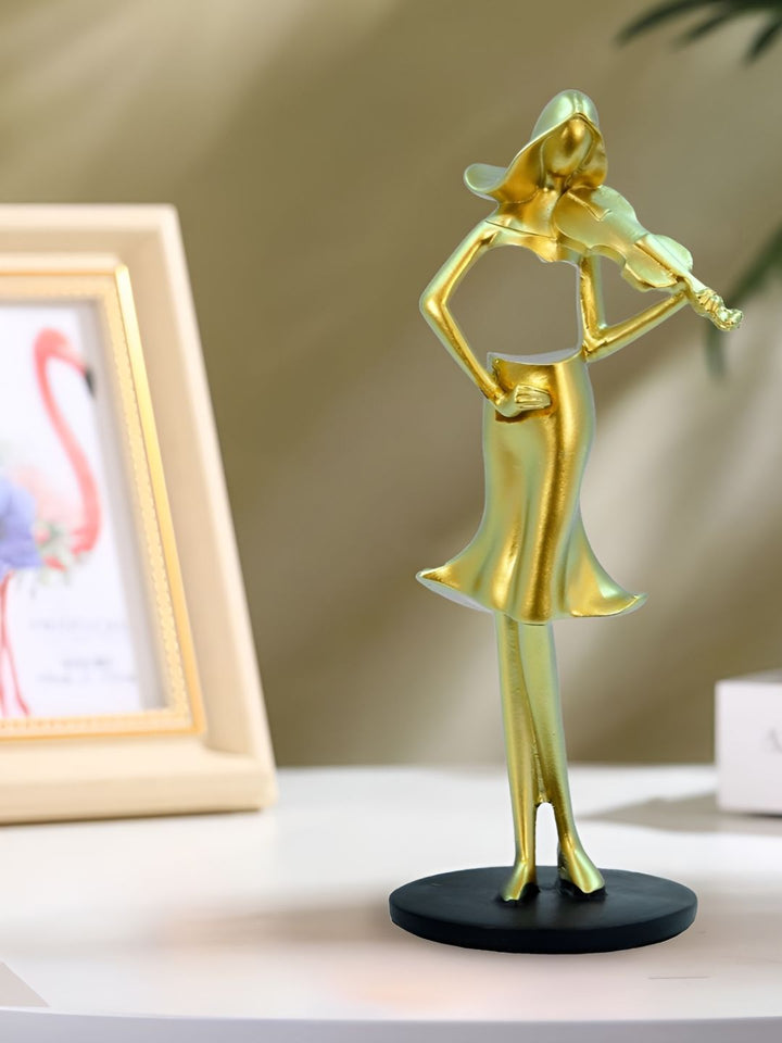 Cortina Resin Golden Sculpture Art Decor Statue for Home Decor