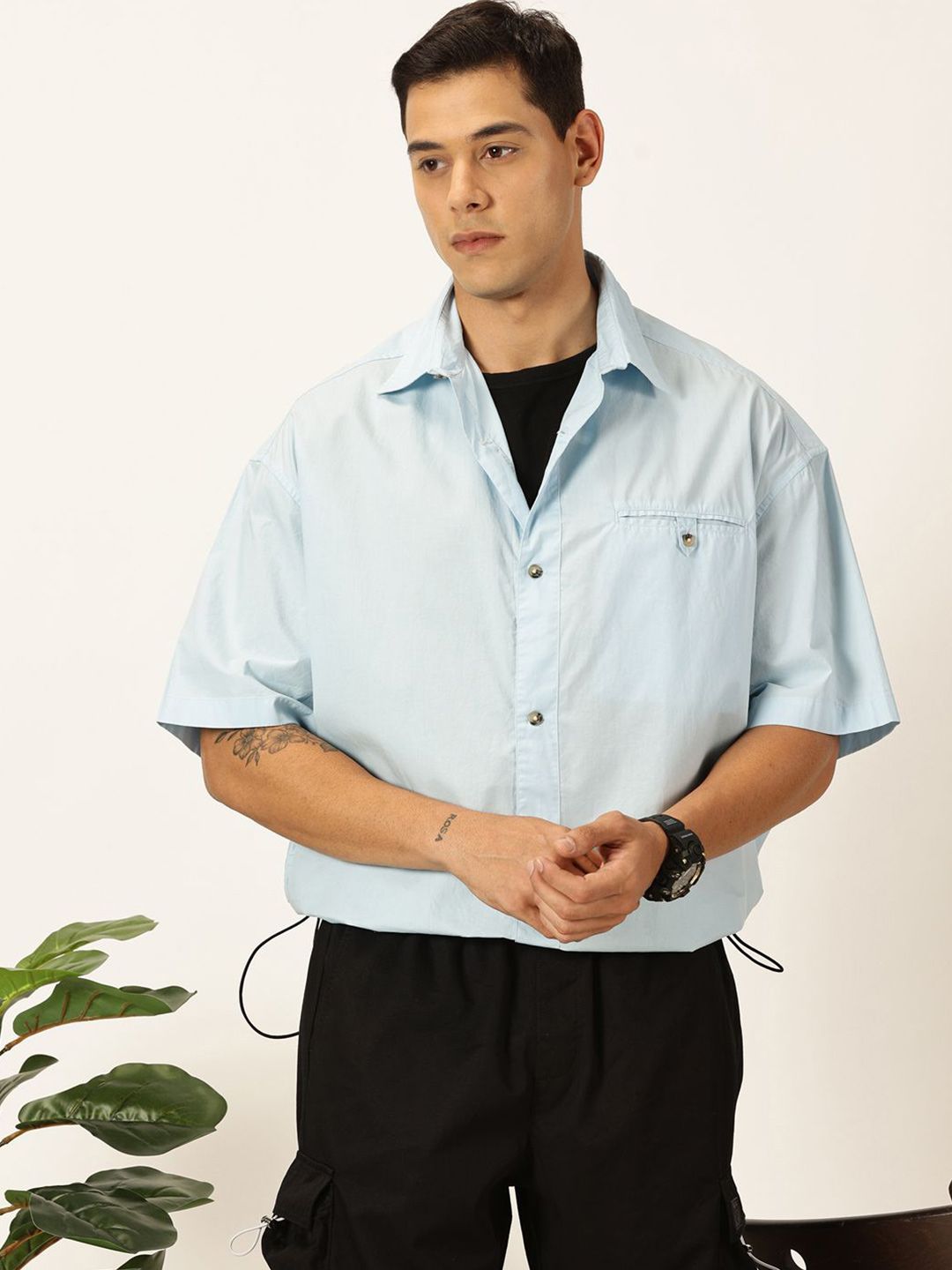 Thomas Scott Men Premium Opaque Cotton Casual Shirt