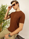 Thomas Scott Men Knit Textured Round Neck T-shirt