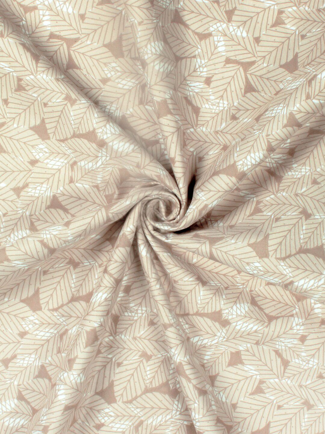 Story@home Tango Tan & White Microfiber Floral King Bedsheet With 2 Pillow Covers