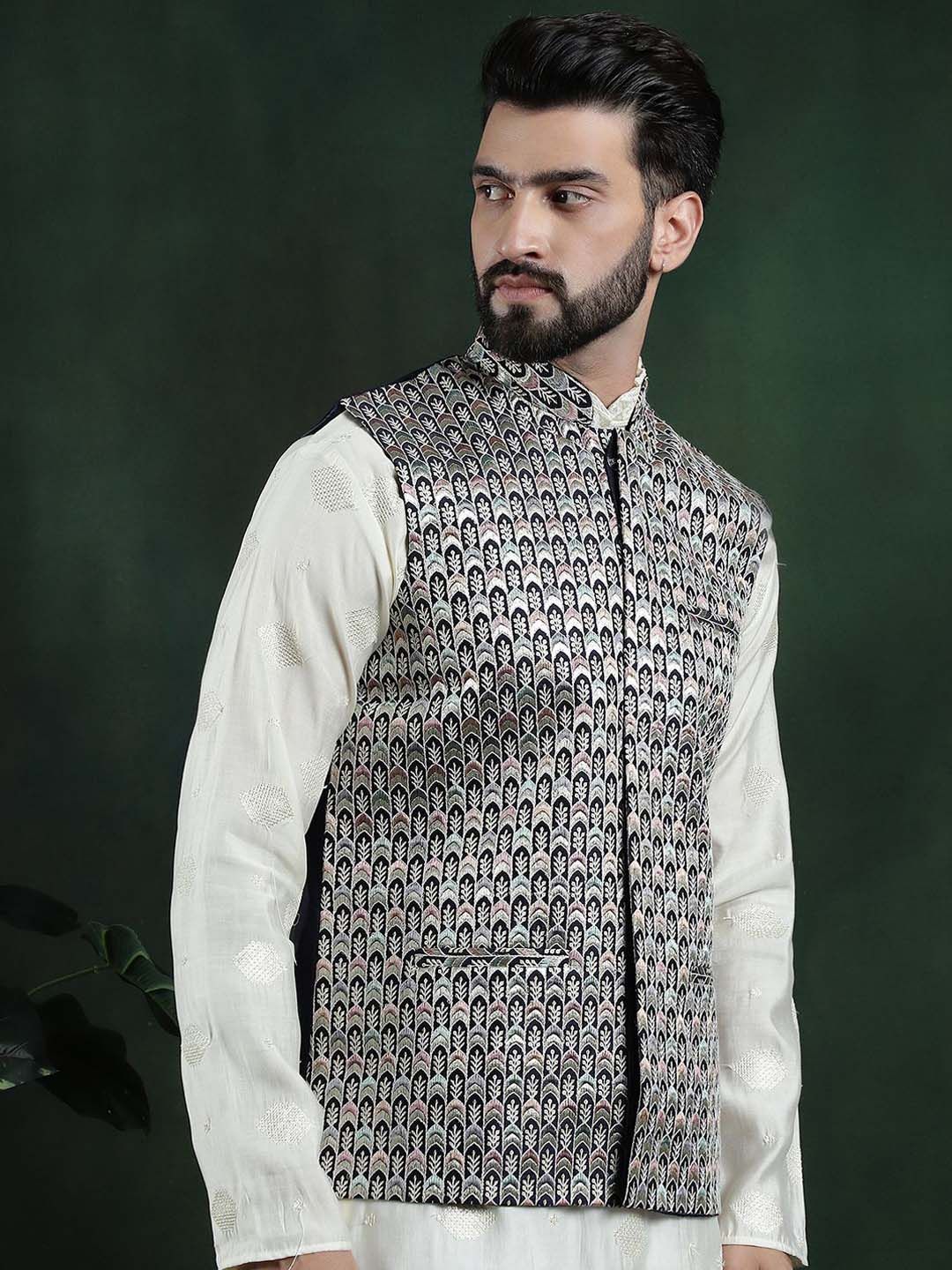 Jaket Nehru Sutera Premium SOJANYA Sulam