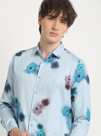 THE BEAR HOUSE Slim Fit Tie & Dye Pure Cotton Casual Shirt