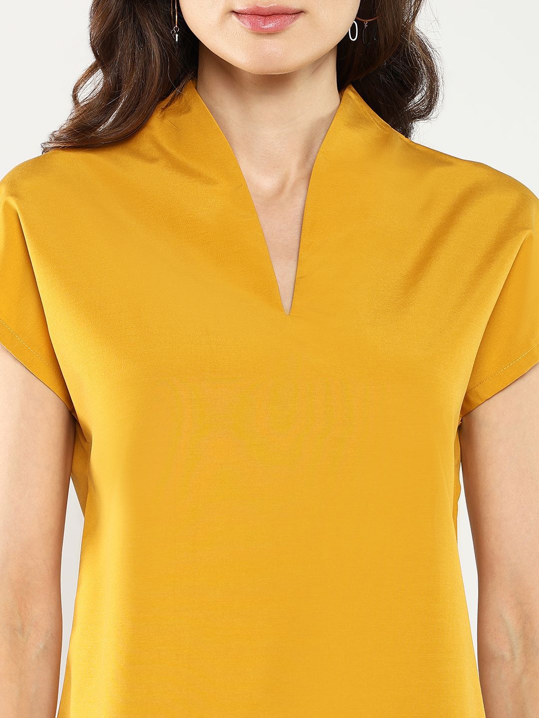 RAREISM Mandarin Collar Extended Sleeves Top
