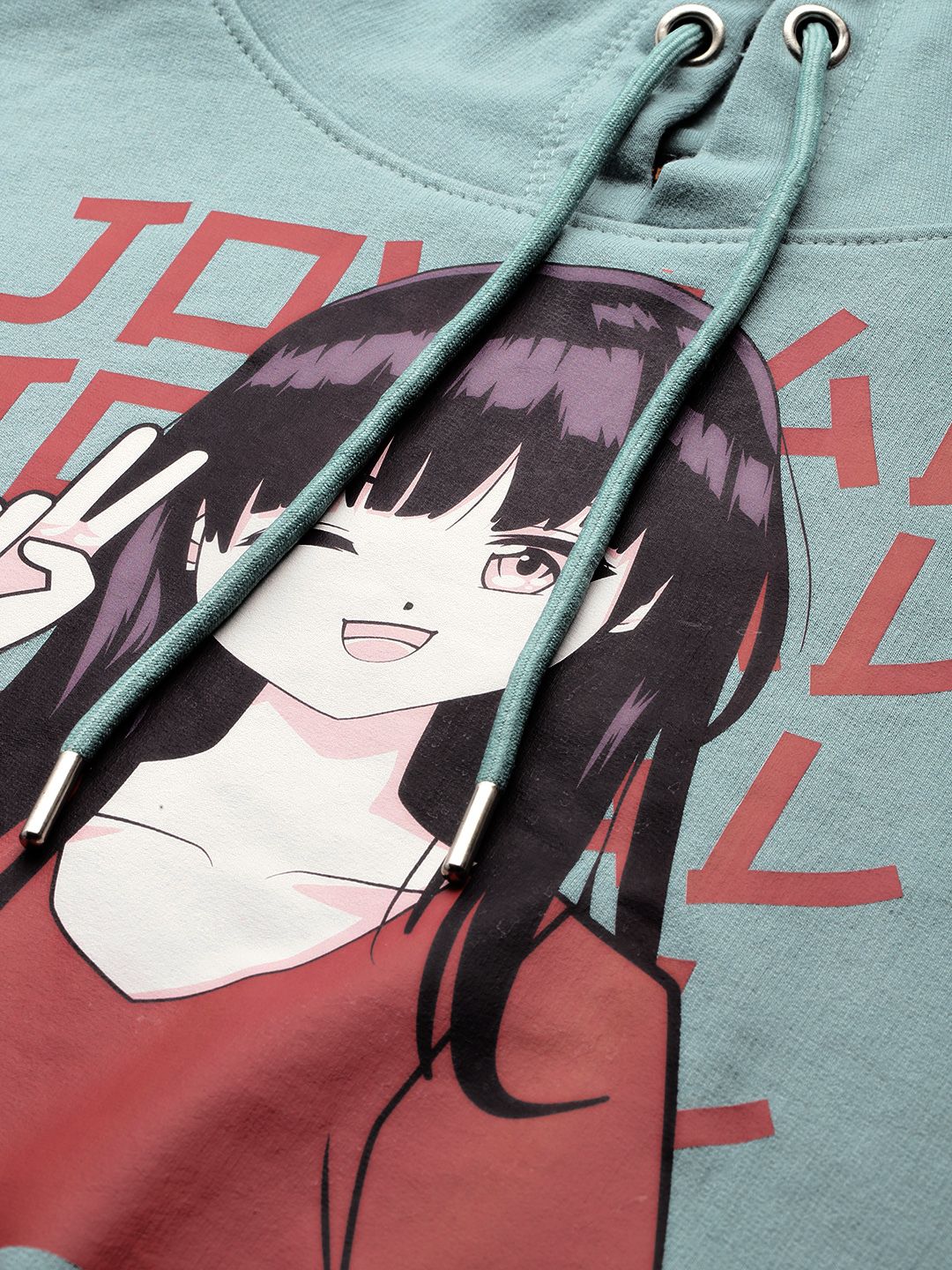 DressBerry Graphic Print Hooded Sweatshirt