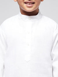 SOJANYA Boys White Chikankari Kurta