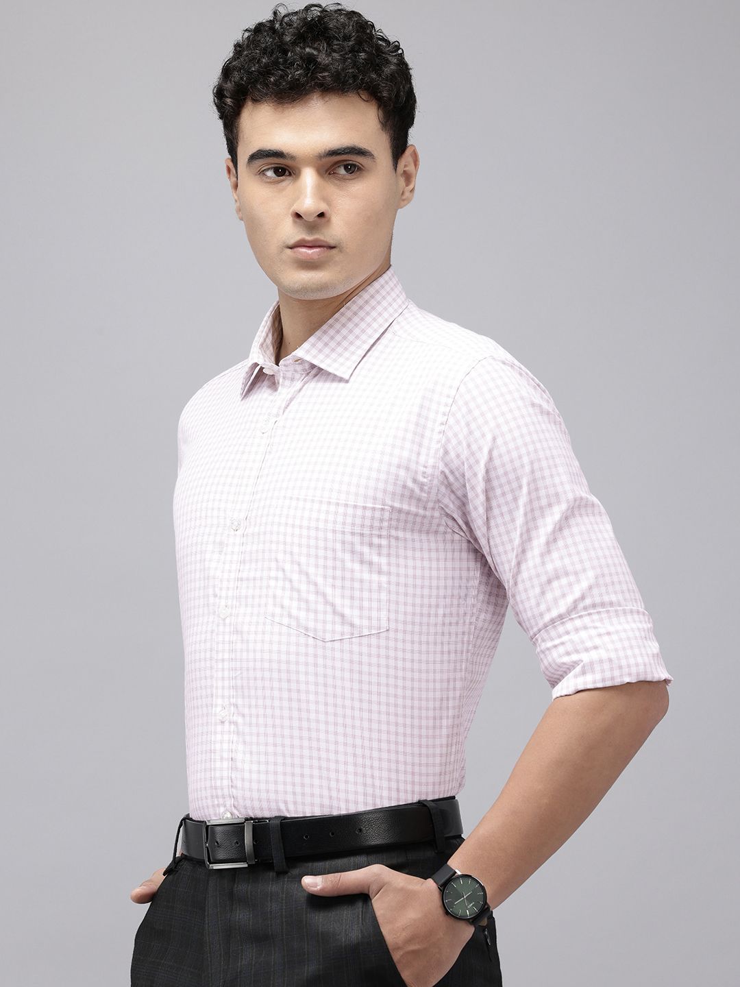 Park Avenue Slim Fit Checked Formal Shirt