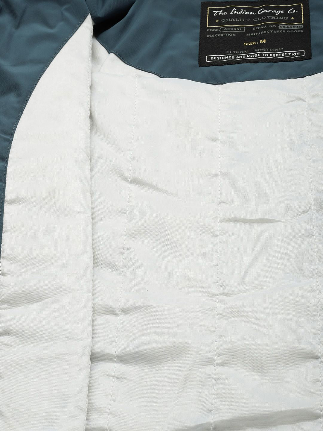 The Indian Garage Co Hooded Slim Fit Bomber Jacket with Zippered Insert Pockets