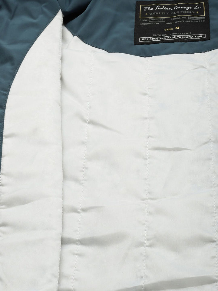 The Indian Garage Co Hooded Slim Fit Bomber Jacket with Zippered Insert Pockets