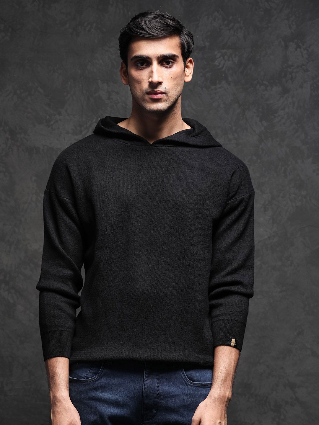 RARE RABBIT Men Zarr Slim Fit Hooded Sweatshirt