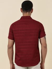 Thomas Scott Men Classic Slim Fit Horizontal Stripes Opaque Printed Casual Shirt