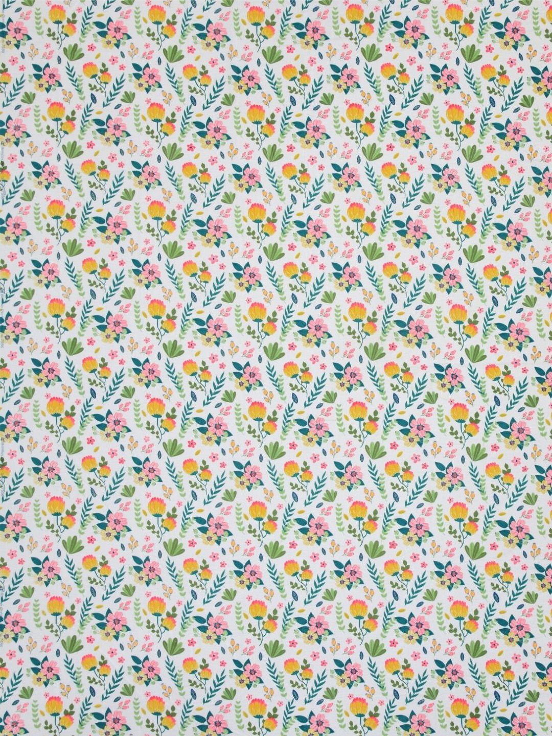 BOMBAY DYEING Dream Lover Green Floral Cotton 104 TC Queen Bedsheet Set 2.54 x 2.24m