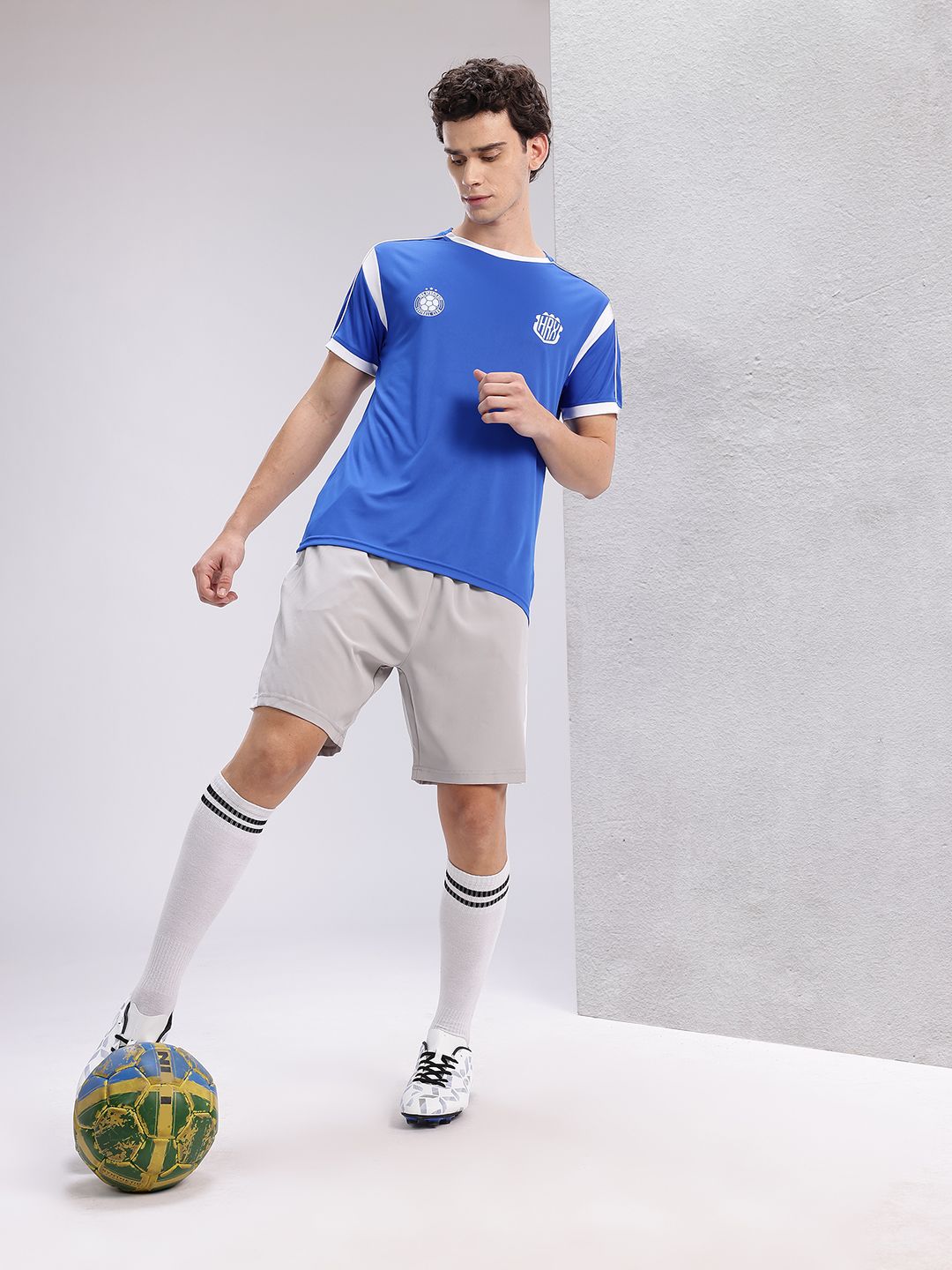 HRX by Hrithik Roshan Brand Logo Print Rapid-Dry Football T-shirt