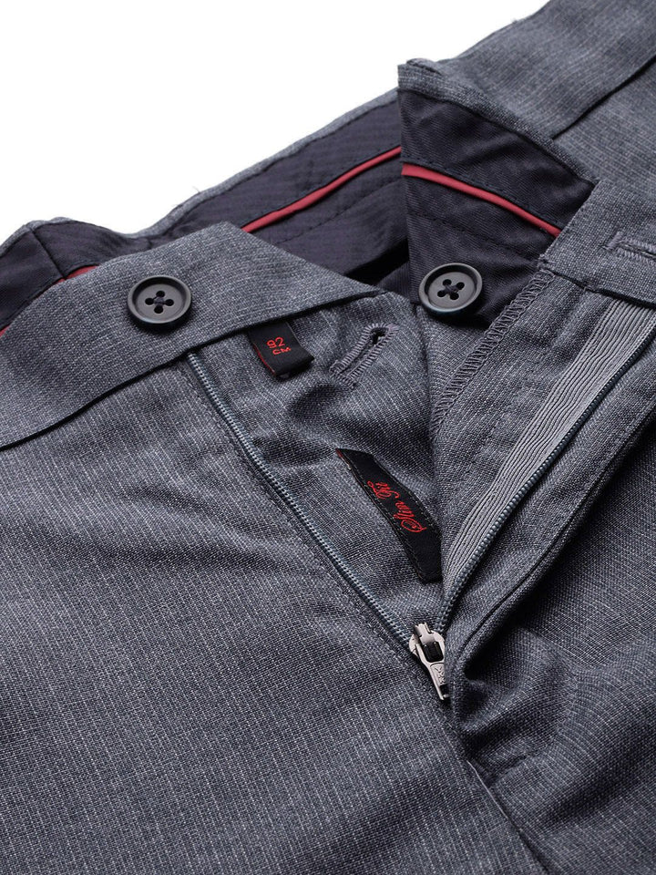 Raymond Men Textured Slim Fit Formal Trousers