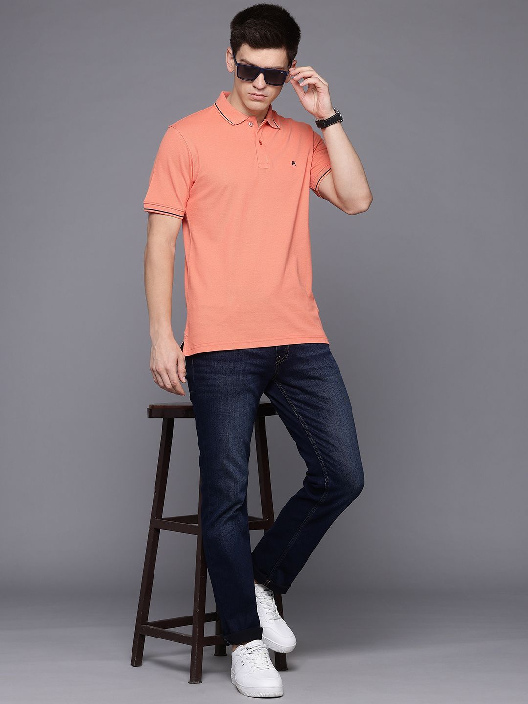 Raymond Men Polo Collar Pure Cotton T-shirt
