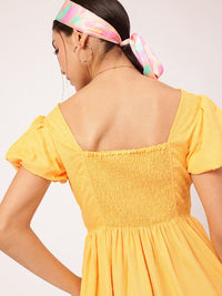 DressBerry Wanderlust Wardrobe Dobby Weave Smocked A-Line Mini Dress