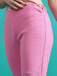 Tokyo Talkies Self Designed Shoulder Straps Crop Top With Trousers