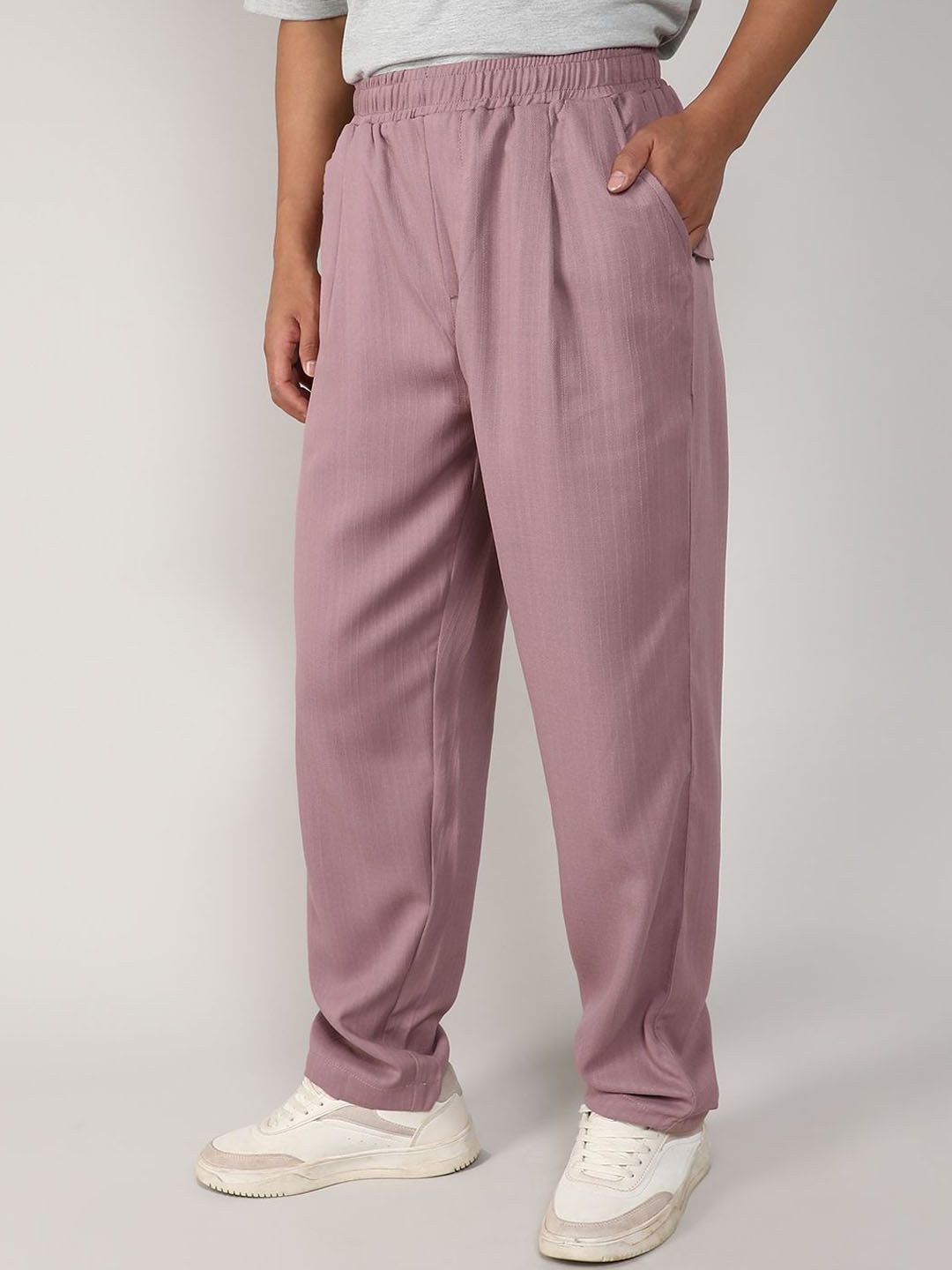 Campus Sutra Men Comfort Mid-Rise Easy Wash Joggers seluar