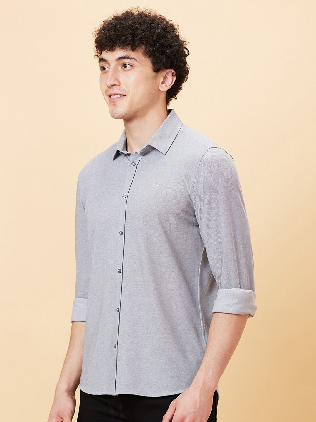 Being Human Spread Collar Slim Fit Casual Shirt