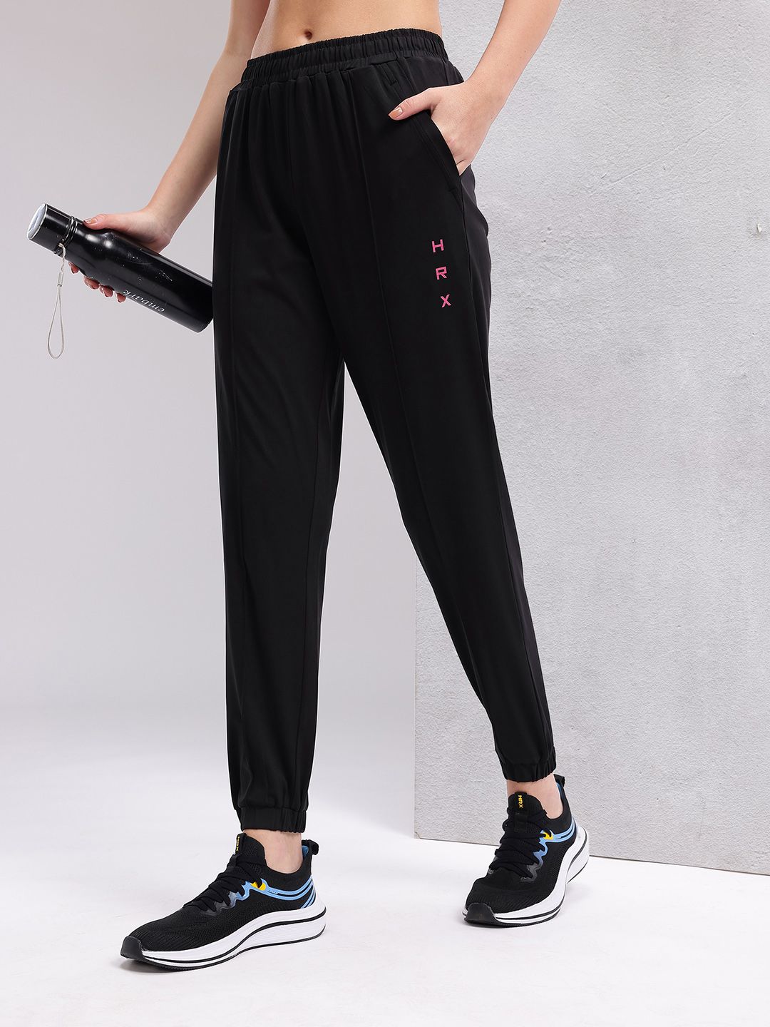HRX by Hrithik Roshan Women Front Seam Mid-Rise Rapid-Dry Training Joggers