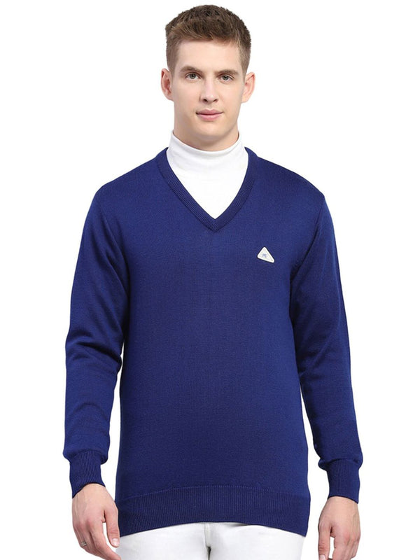 Monte Carlo Men v-Neck Woolen Pullover Sweater