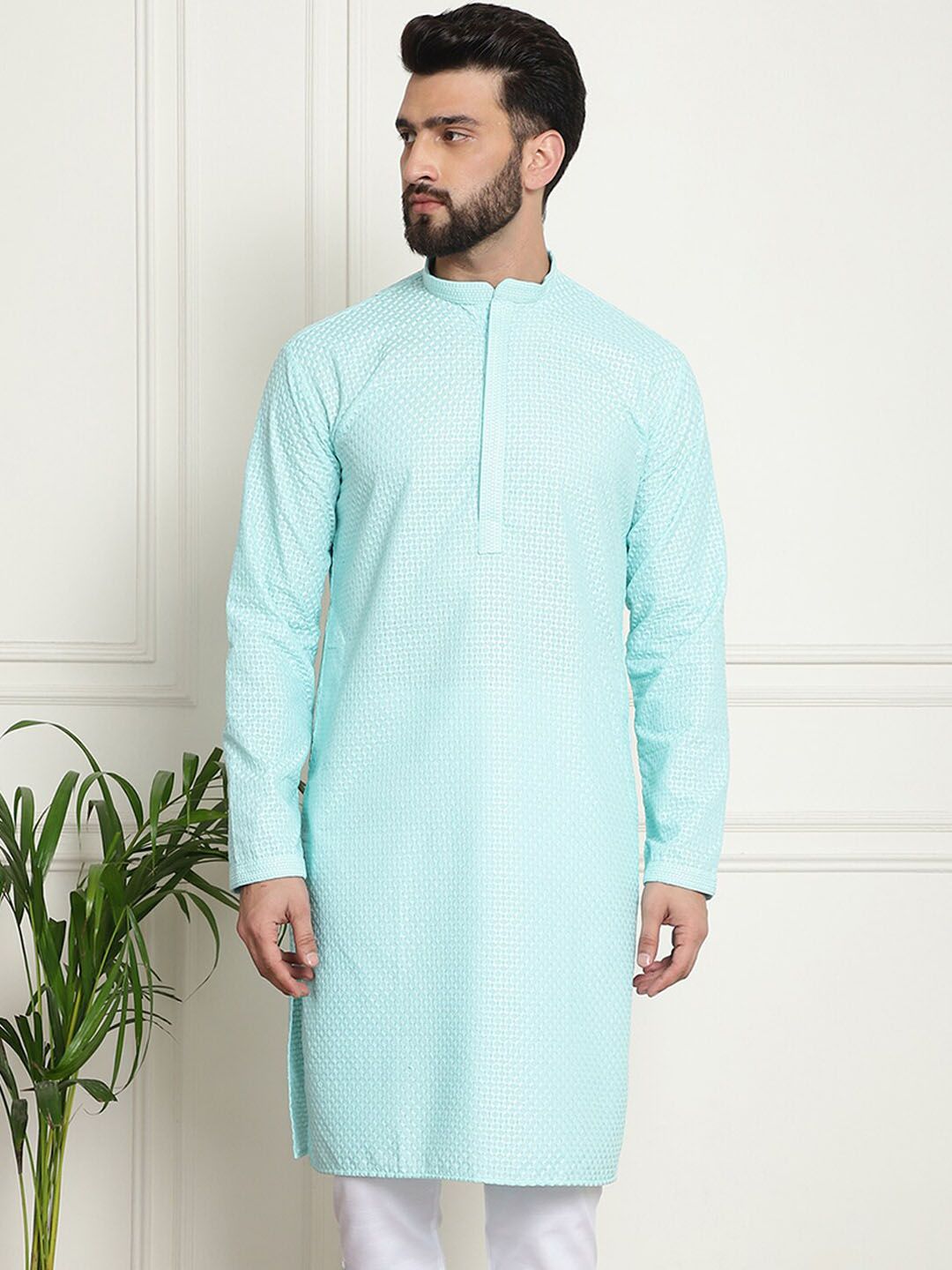 SOJANYA Ethnic Motifs Embroidered Pure Cotton Kurta