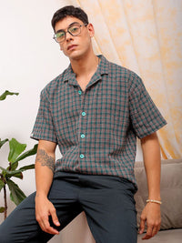 The Indian Garage Co Men Relaxed Fit Checked Resortwear Shirt