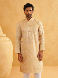 SOJANYA Motif Etnik Pastel Kurta Kapas Sutera